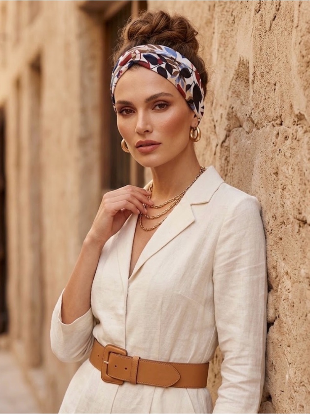 Printed Multicolor Headband for Women - Stylish Turban Scarf